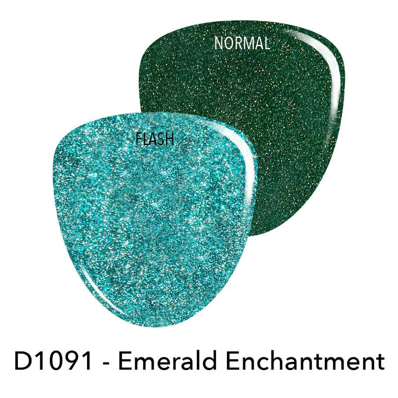 Dip Powder D1091 Emerald Enchantment Green Glitter Dip Powder