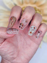 Dip Powder D1502 Birch Haven Brown Glitter Dip Powder