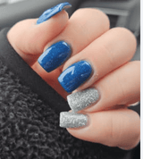 Dip Powder D167 Phoebe Silver Glitter Dip Powder 0.5 oz jar