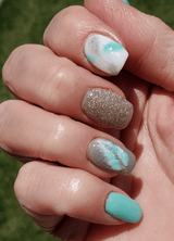 Dip Powder D170 Theia Gold Glitter Dip Powder 0.5 oz jar