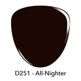 Dip Powder D251 All-Nighter Black Purple Crème Dip Powder Pro Product 2.0 oz jar