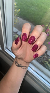 Dip Powder D307 Miracle Pink Glitter Dip Powder