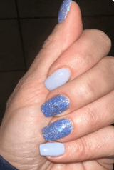 Dip Powder D464 Elsa Blue Glitter Dip Powder