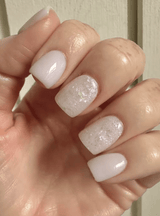 Dip Powder D475 Fallen White Glitter Dip Powder