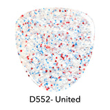 Dip Powder D552 United White Glitter Dip Powder