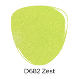 Dip Powder D682 Zest Yellow Glitter Dip Powder 0.5 oz jar