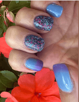 Dip Powder D708 Skate Blue Crème Dip Powder 0.5 oz jar