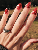 Dip Powder D760 Music Hall Red Flake Dip Powder 0.5 oz jar