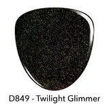 Dip Powder D849 Twilight Glimmer Green Glitter Dip Powder
