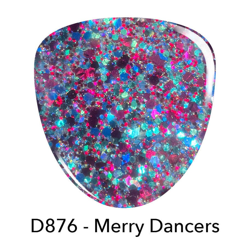 Dip Powder D876 Merry Dancers Multi Glitter Dip Powder