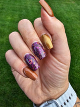 Dip Powder D951 Penny Orange Glitter Dip Powder