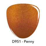 Dip Powder D951 Penny Orange Glitter Dip powder Pro Product 2 oz