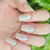 Dip Powder D991 Evermore White Glitter Dip Powder