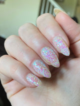 Dip Powder D991 Evermore White Glitter Dip Powder