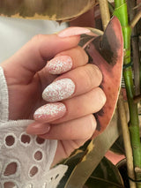 Dip Powder D991 Evermore White Glitter Dip Powder