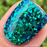 Dip Powder D992 Jaded Green Glitter Dip Powder