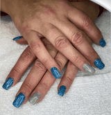 Dip Powder HC1 New World Blue Glitter Dip Powder 0.5 oz jar