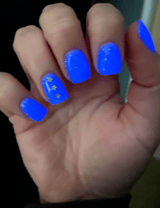 Dip Powder Lit Up Blue Glow Dip Powder