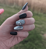 Dip Powder MR4 Medal Silver Glitter Dip Powder 0.5 oz jar