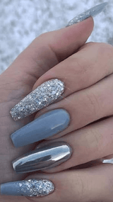 Dip Powder MR4 Medal Silver Glitter Dip Powder 0.5 oz jar