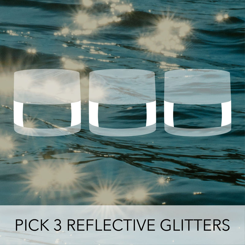Dip Powder PICK 3 | RADIANT REVELRY REFLECTIVE GLITTER SHADES BUNDLE | DIP POWDER 3