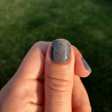 D85 Fascinated Blue Glitter Dip Powder