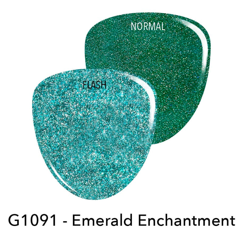 Gel Polish G1091 Emerald Enchantment Green Glitter Gel Polish