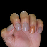 D596 Ilona Orange Glitter Dip Powder