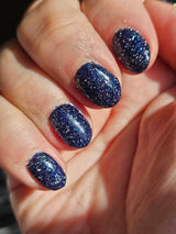 D489 Incline Blue Glitter Dip Powder