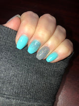 D32 Isadora Silver Glitter Dip Powder