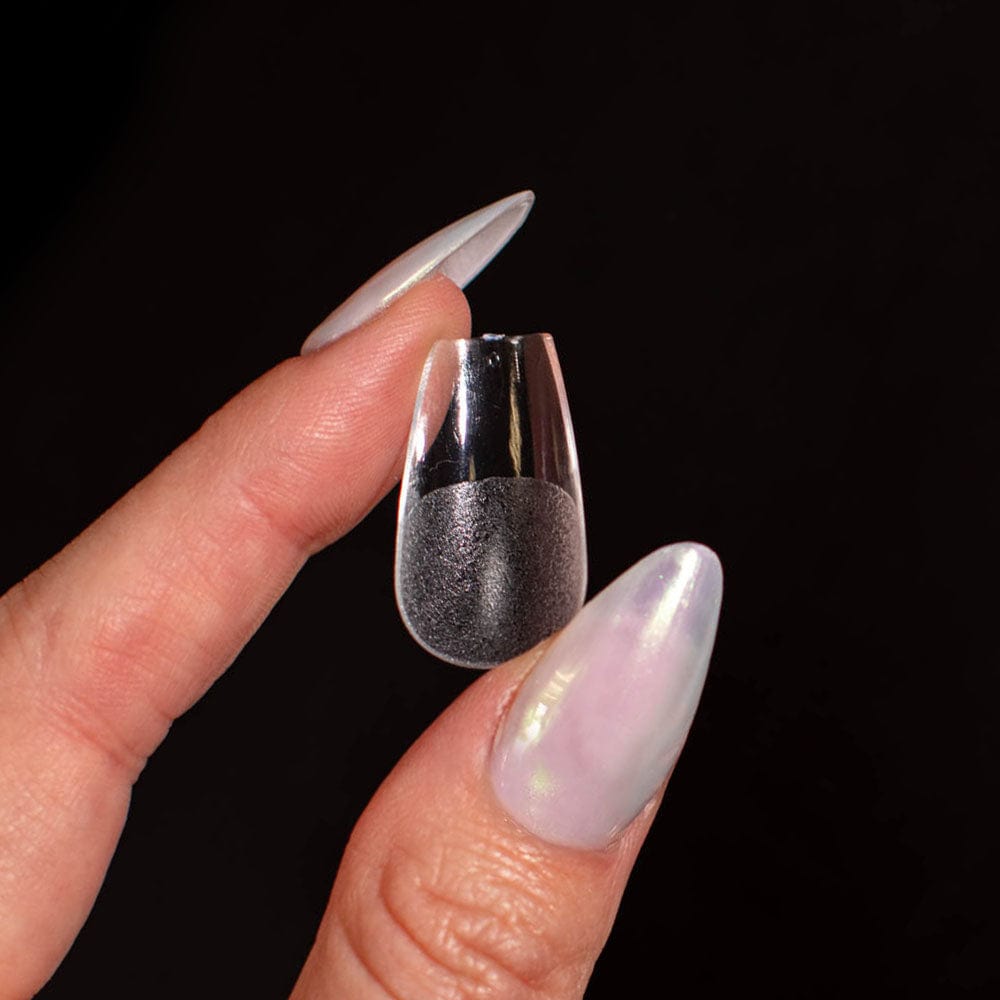 Clear Glass Nail Extensions That Shine
