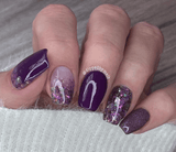 Retired D448 Amethyst (TT7) Purple Glitter Dip Powder 0.5 oz jar