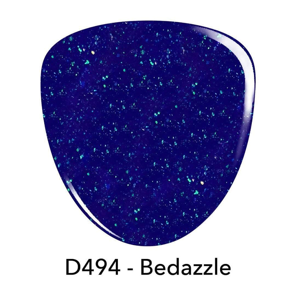 D494 Bedazzle Blue Flake Dip Powder