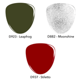 3 Color Red creme, Green creme, silver glitter