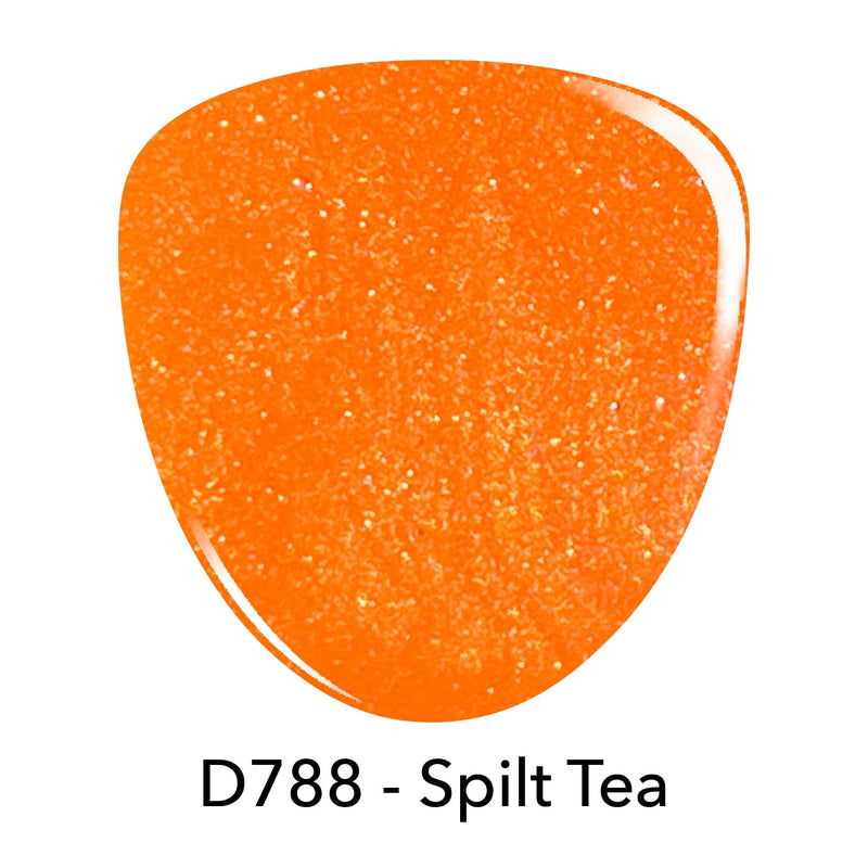 Combo Sets D788 Spilt Tea Orange Shimmer Polish + Dip Powder Set