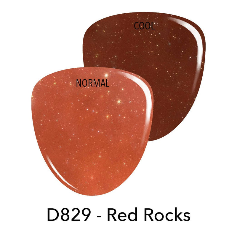 Combo Sets D829 Red Rocks Orange Shimmer Polish + Dip Powder Set