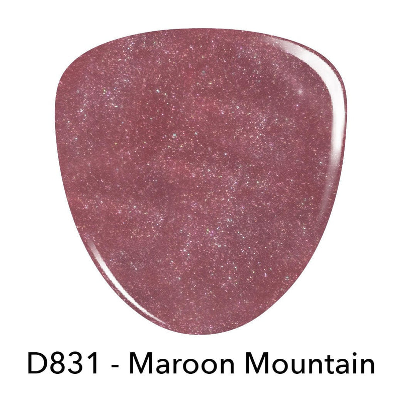 Combo Sets D831 Maroon Mountain Pink Shimmer Polish + Dip Powder Set
