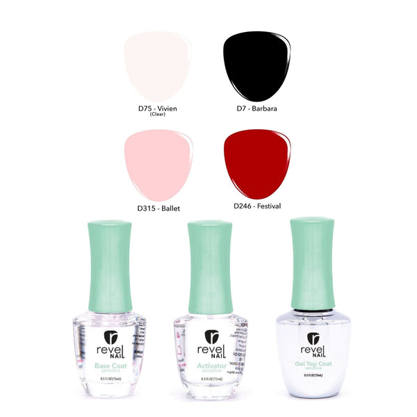 Dip Powder Basics Kit- Sensitive | Four Color Dip Powder Starter Kit