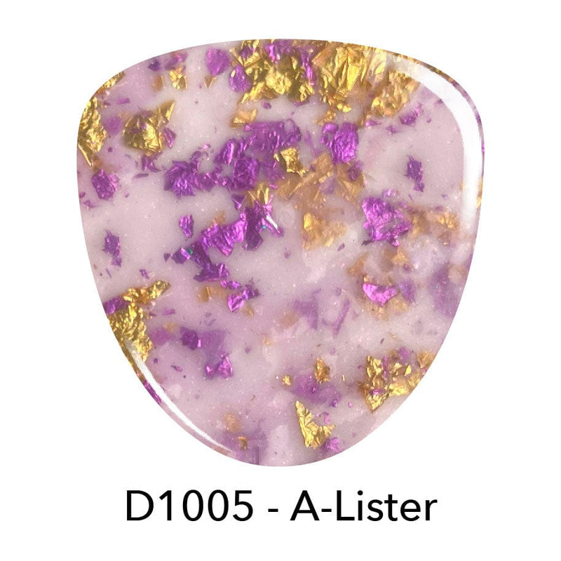 Dip Powder D1005 A-Lister Purple Metallic Flake Dip Powder 0.5 oz jar