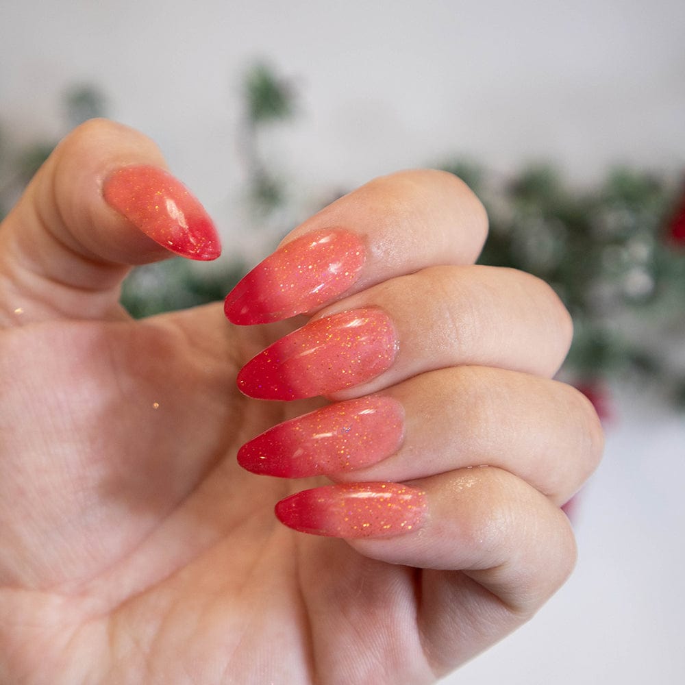 D1034 Leo Pink Glitter Dip Powder Revel Nail