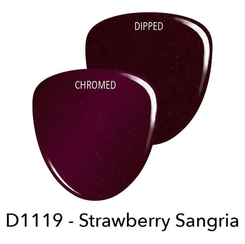 Dip Powder D1119 Strawberry Sangria Red Chrome Dip Powder