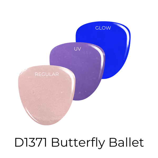 Dip Powder D1371 Butterfly Ballet UV Glow Dip Powder