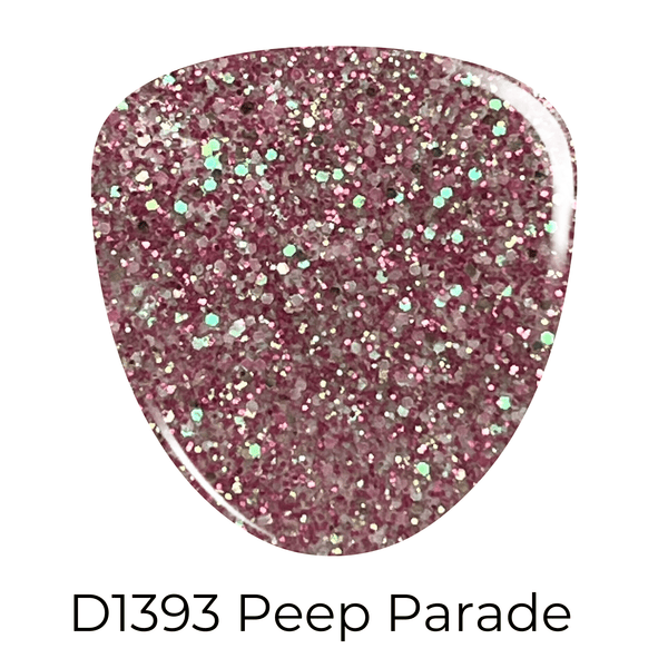 Dip Powder D1393 Peep Parade Pink Glitter Dip Powder