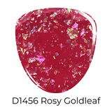 Dip Powder D1456 Rosy Goldleaf Pink Flake Dip Powder