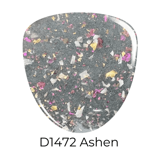 Dip Powder D1472 Ashen Gray Flake Dip Powder