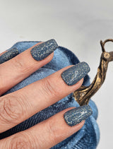 Dip Powder D1497 Moonlit Grove Blue Glitter Dip Powder