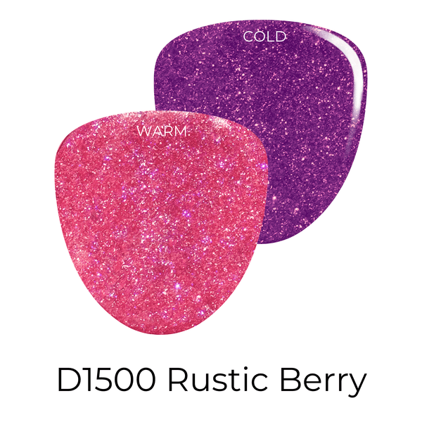Dip Powder D1500 Rustic Berry Pink Glitter Dip Powder