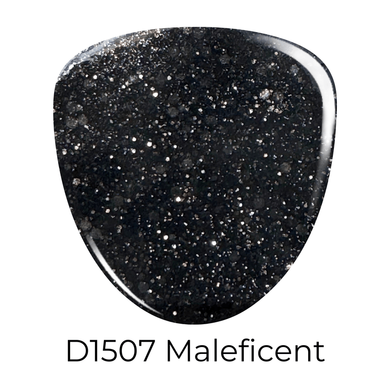Dip Powder D1506 Maleficent Black Glitter Dip Powder
