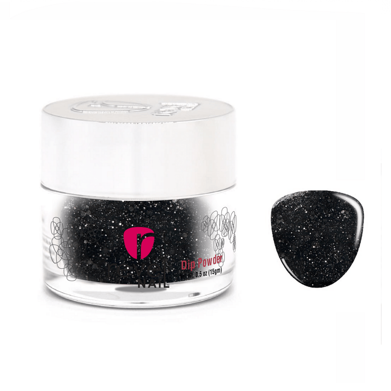Dip Powder D1506 Maleficent Black Glitter Dip Powder