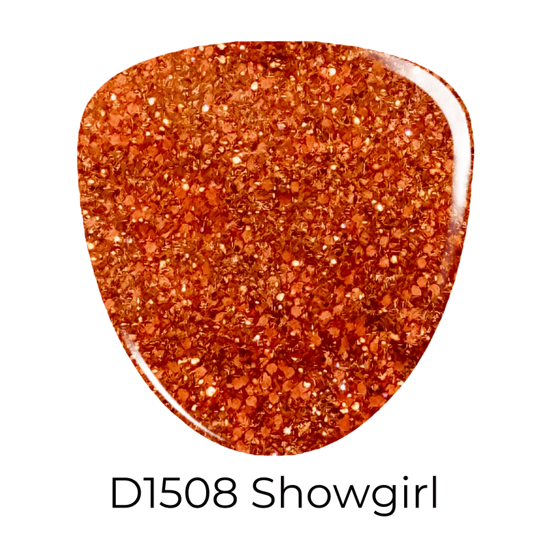 Dip Powder D1508 Showgirl Orange Glitter Dip Powder